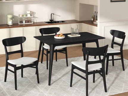 5 Piece Dining Set With Table And 4 Upholstered Chairs