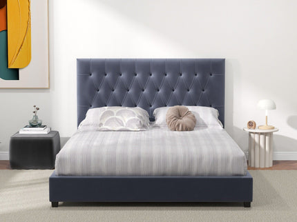 Donald - Mid-Century Modern Upholstered Platform Bed