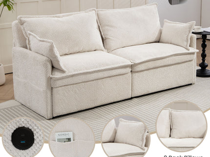 Pull Out Sofa Bed, Convertible Sleeper Sofa Couch, Side Storage, And USB / C - Type Charging Ports Chair