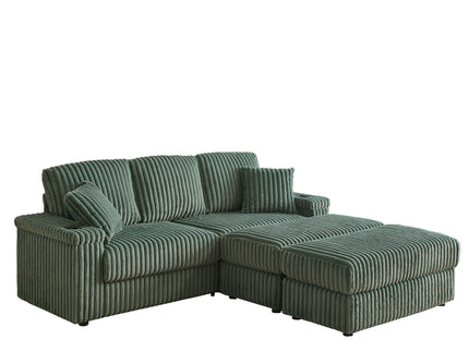 3 Seater Sofa With 2 Ottomans For Living Room