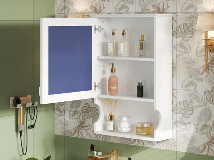 Wall Mounted Bathroom Storage Cabinet With Mirror, Soft Closing Hinges
