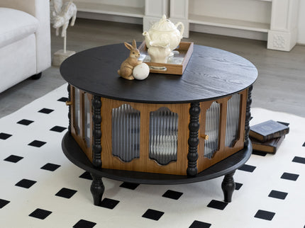 Round 3 Door Storage Coffee Table For Living Room
