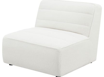 Bonnie - Upholstered Armless Chair With Channel Tufting - Ivory