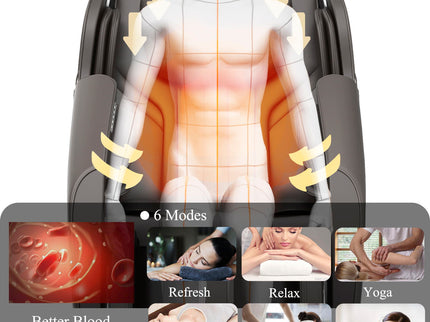 Bosscare - Massage Chair Recliner With Zero Gravity, Full Body Airbag Massage Chair With Bluetooth Speaker, Foot Roller Brown - Brown