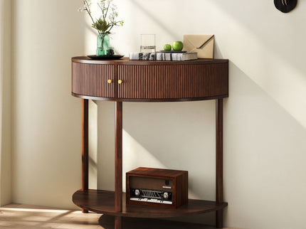 Demi Lune - Console Table With 2 Storage Drawers