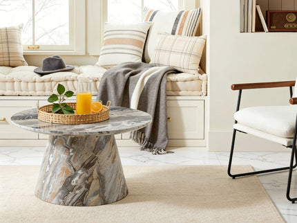 Circular Coffee Table With Adjustable Feet
