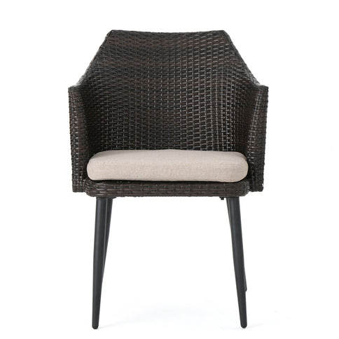 Kenneth - 3 Pieces Chat Set Outdoor Furniture - Brown Multi