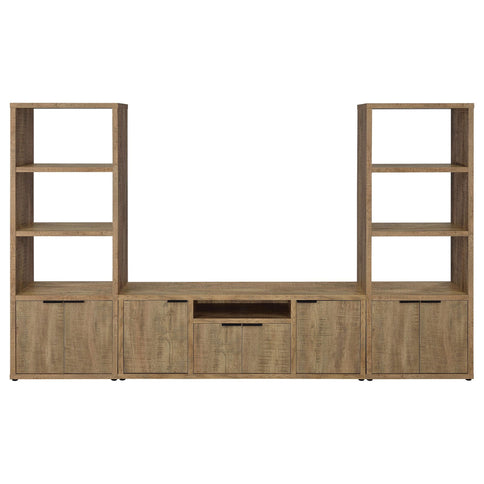 Noriega - 3 Piece TV Entertainment Center, Open & Concealed Storage - Wood