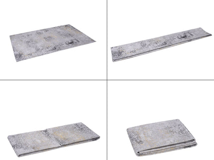 Maval - 8' X 10' Area Rug Washable - Gray / Gold