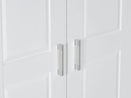 Storage Cabinet With Adjustable Shelves, 2 Doors, Rectangle Design For Bathroom
