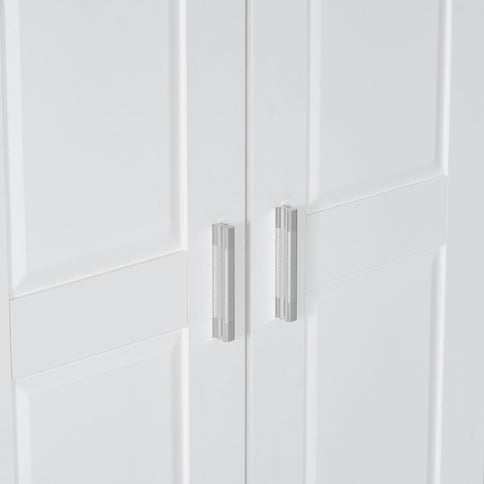 Storage Cabinet With Adjustable Shelves, 2 Doors, Rectangle Design For Bathroom