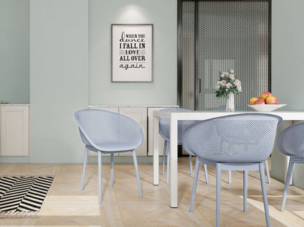 4 Pack Lounge Chair Set With Long Table