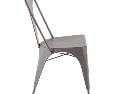 Austin - Industrial Dining Chair (Set of 2) - Matte Gray
