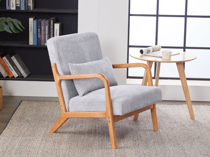 Accent Arm Chair With Pillow Upholstered