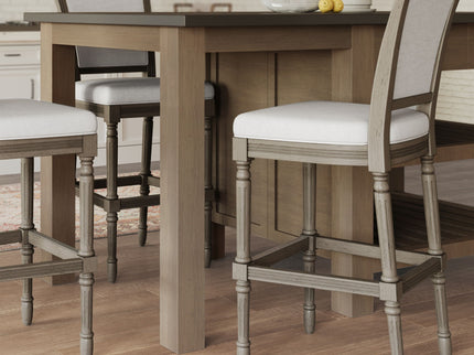 Stool With Upholstered Seat And Back