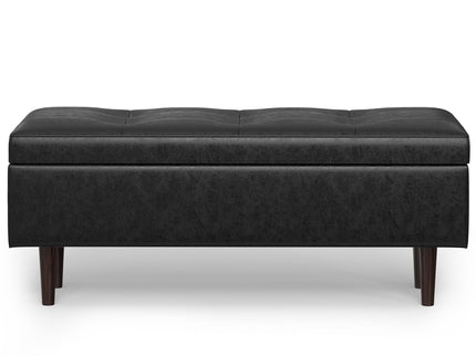 Shay - Large Square Coffee Table Storage Ottoman Mid-Century Style