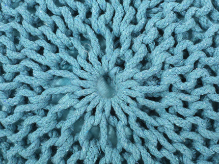 Moro - Knitted Round Pouf With Pumpkin Shape