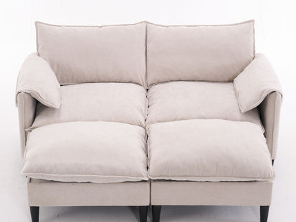 Convertible Combination Sofa With Footstools With Storage