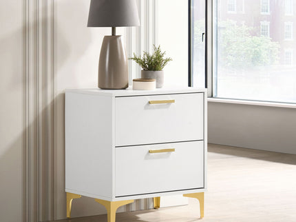 Karena - 2 Drawer Rectangular Nightstand - White