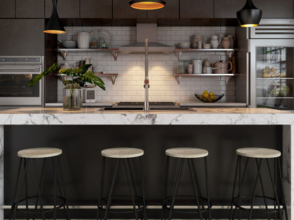 Simeon - Multifunctional Metal Stool With Wood Seat