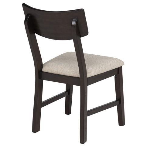 Jackie - 5 Piece Dining Set With Drop Leaf Table And Side Chairs - Dark Coffee