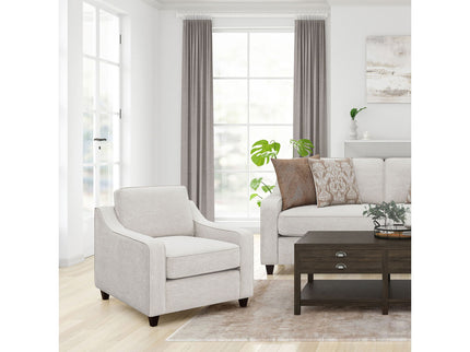 Mahaffey - Upholstered Sloped Track Arm Chair - Beige