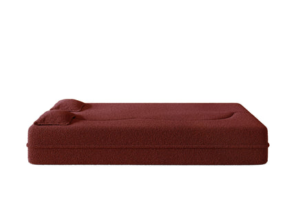 Modern Floor Sleeper Sofa Bed With 2 Pillows, Convertible Twin Size Folding Mattress For Living Room