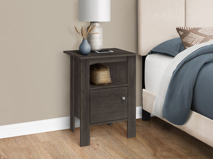 Accent Nightstand Side Table, Storage, Transitional - Oak