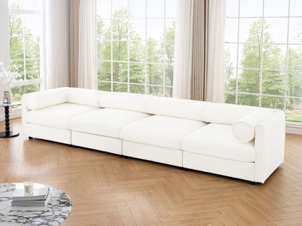 Stylish Sofa With Storage Seat And Cylindrical Backrest