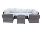 Gray / 2 Pc. U-Shaped Sectional, Table