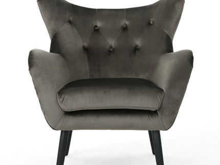 Alyssa - Mid Century Upholstered Arm Chair With Wingback Design