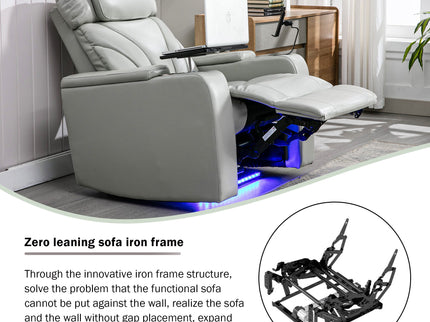 Power Motion Recliner Electric Power Recliner With USB Charging Port, Hidden Arm Storage, Convenient Cup Holder And tooth Speaker