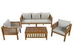 Light Gray / 4 Pc. Sofa, Coffee Table, 2 Arm Chairs