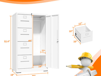 Storage Vertical Filing Cabinet With Lock