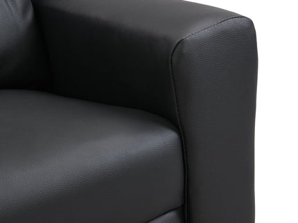 Sally Deluxe Kids Recliner Chair With Cup Holder - Black