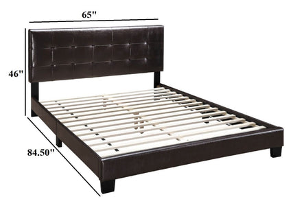 Contemporary Style Bed, Rectangle Headboard