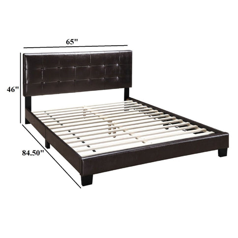 Contemporary Style Bed, Rectangle Headboard