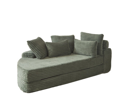 Semi Circular 2 In 1 Sofa Bed With Neck Pillow And Throw Pillows