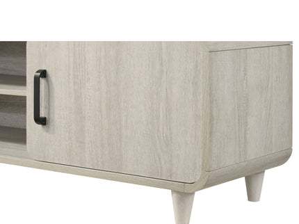 TV Stand With Sliding Doors And Handles, Living Room Furniture - Antique White