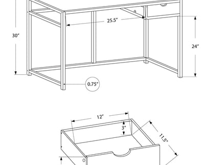 Computer Desk For Home Office, 1 Storage Drawer, Contemporary & Modern