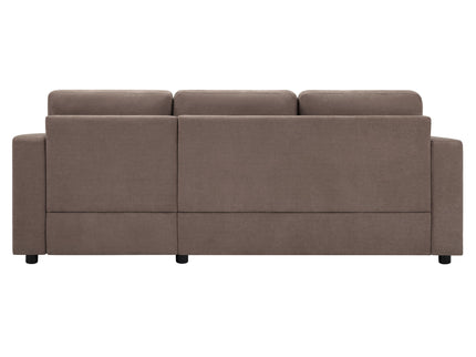 Modern L-Shaped Sectional Sofa With Curved Chaise, USB Ports, And Side Storage Pockets