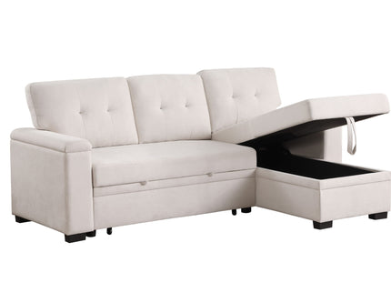 Lucca II - 84.5"W Reversible Sleeper Sectional Sofa with Storage Chaise