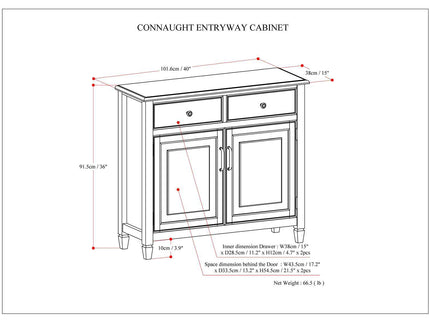 Connaught - Entryway Storage Cabinet - Light Brown