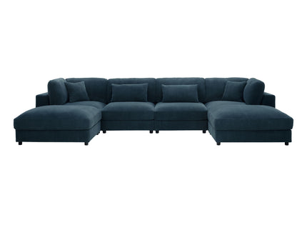 Upholstered Modular Sectional & Custom Configuration And Toss Pillows