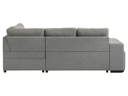 Atkinson - Sleeper Sectional Sofa With Lift Top Chaise - Gray