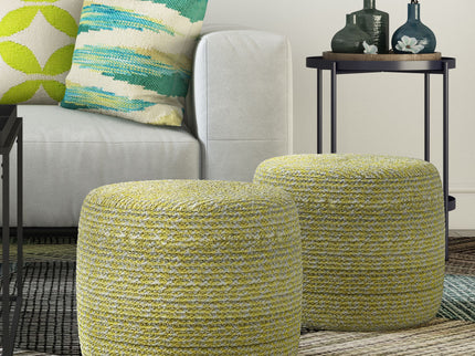 Bayley - Versatile Round Braided Pouf