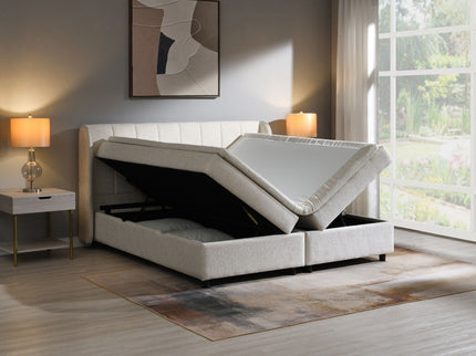 Adonia - Eastern King Storage Bed With Mattress Included - Beige