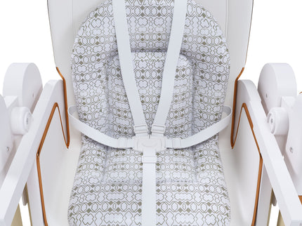 Convertible Baby High Chair To Rocker With 5 Point Harness