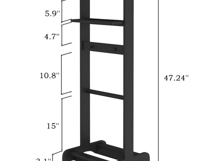 Accent Portable Garment Rack, Clothes Valet Stand With Storage Organizer