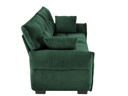 Modern Sofa & Pillows, Textured Cover, High Rebound Cushions